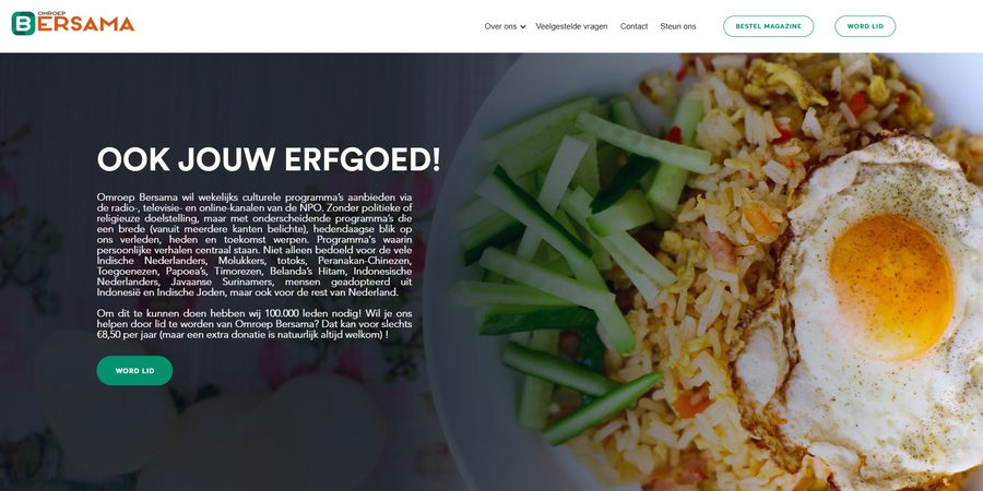 Omroep Bersama website