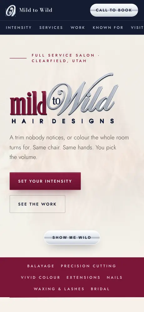 Mild to Wild Hair Designs on a phone